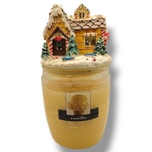 Candle Lite Vintage Vanilla Gingerbread House Candle Topper Jar Unused